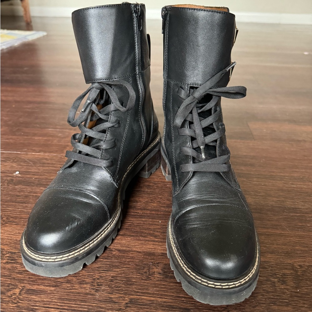 See by Chloe Mallory Ankle Combat Boots